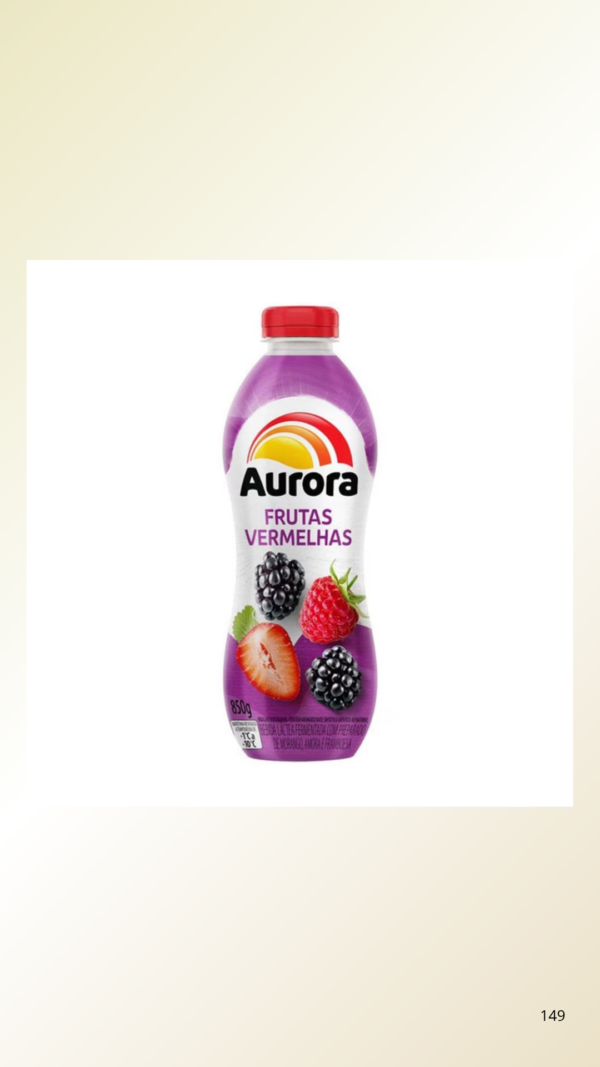 Iogurte de Frutas Vermelhas Aurora 850g