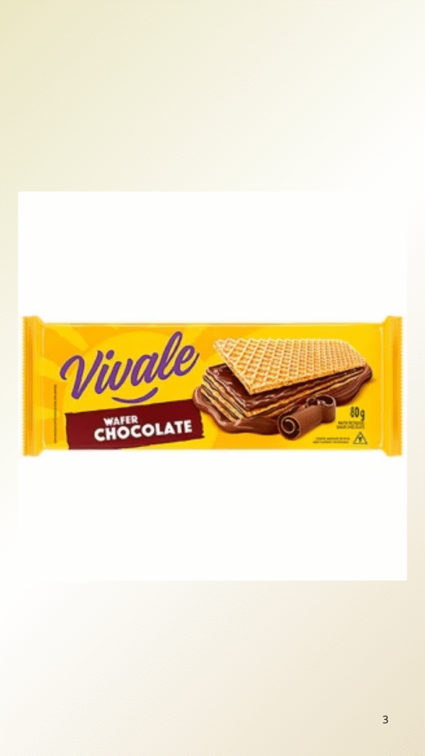 Wafer Sabor Chocolate Vivale 80g 5 und