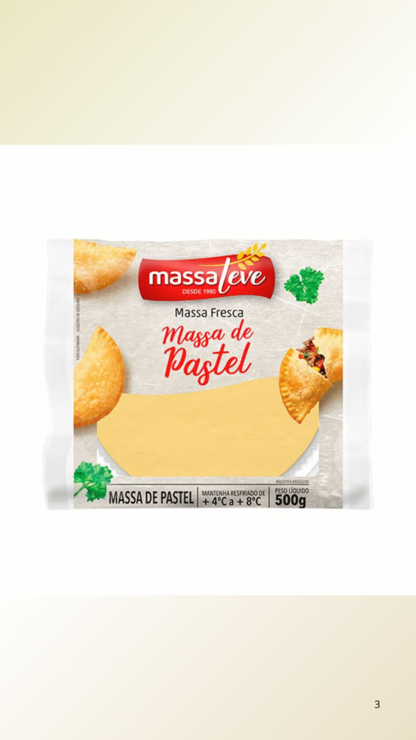 Massa de Pastel Massa Leve 500g