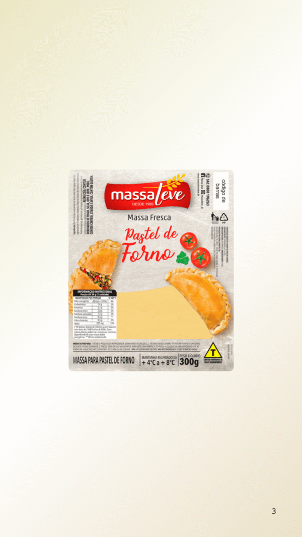 Pastel de Forno Massa leve 300g