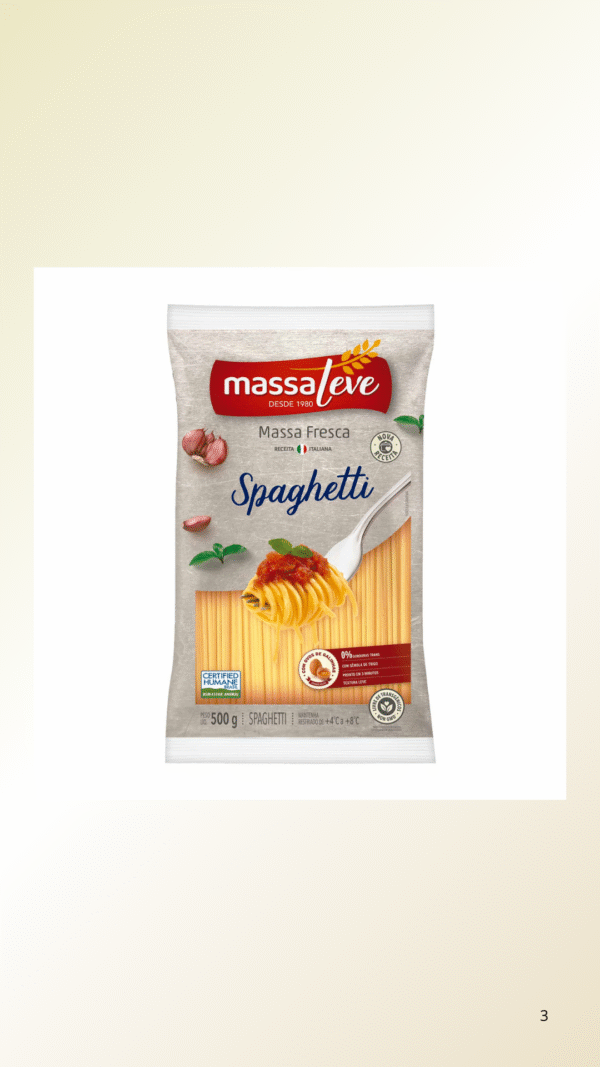 Spaghetti Massa Leve 500g